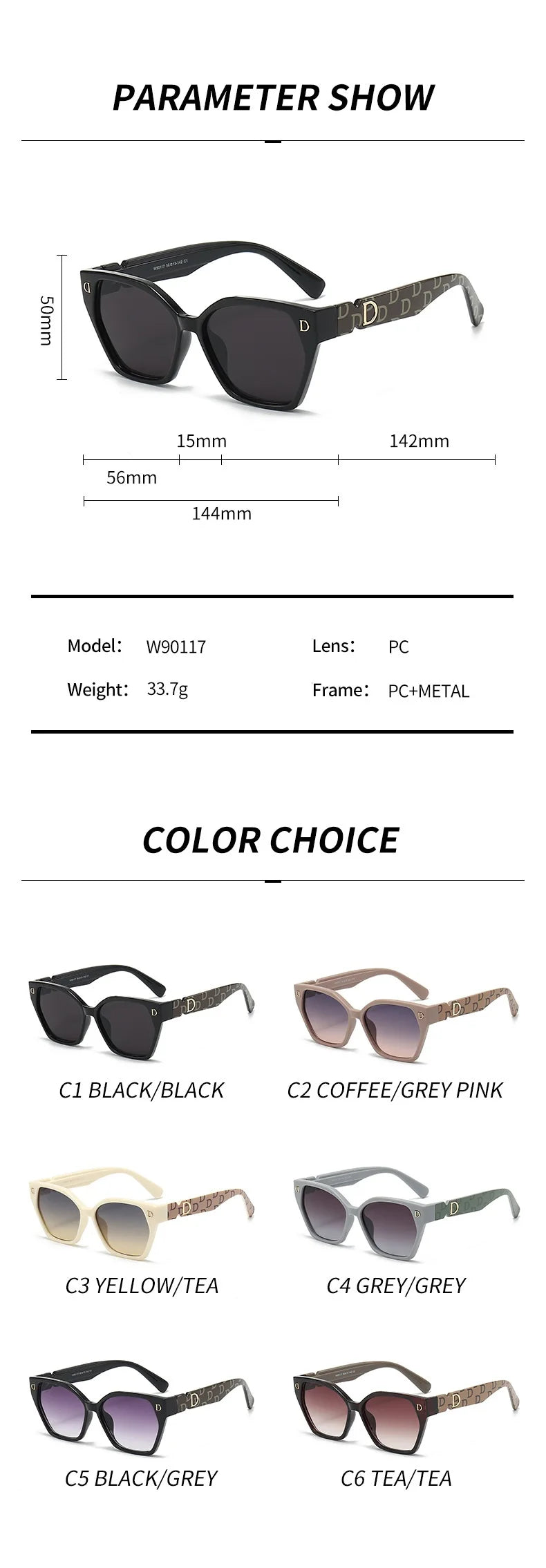 New Fashion Luxury Cat-Eye Sunglasses – Stylish Glamour Shades for Women & Men ✨☀️