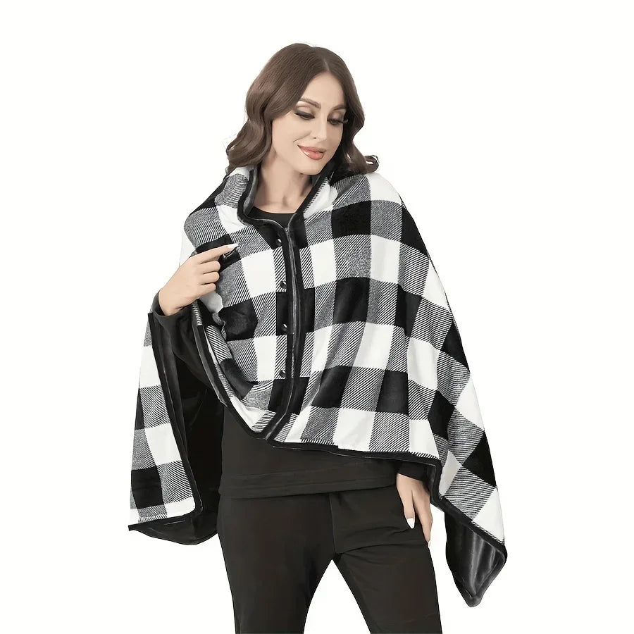 Cozy Wearable Flannel Blanket – Soft, Warm & Perfect for Home, Office & Travel Comfort!