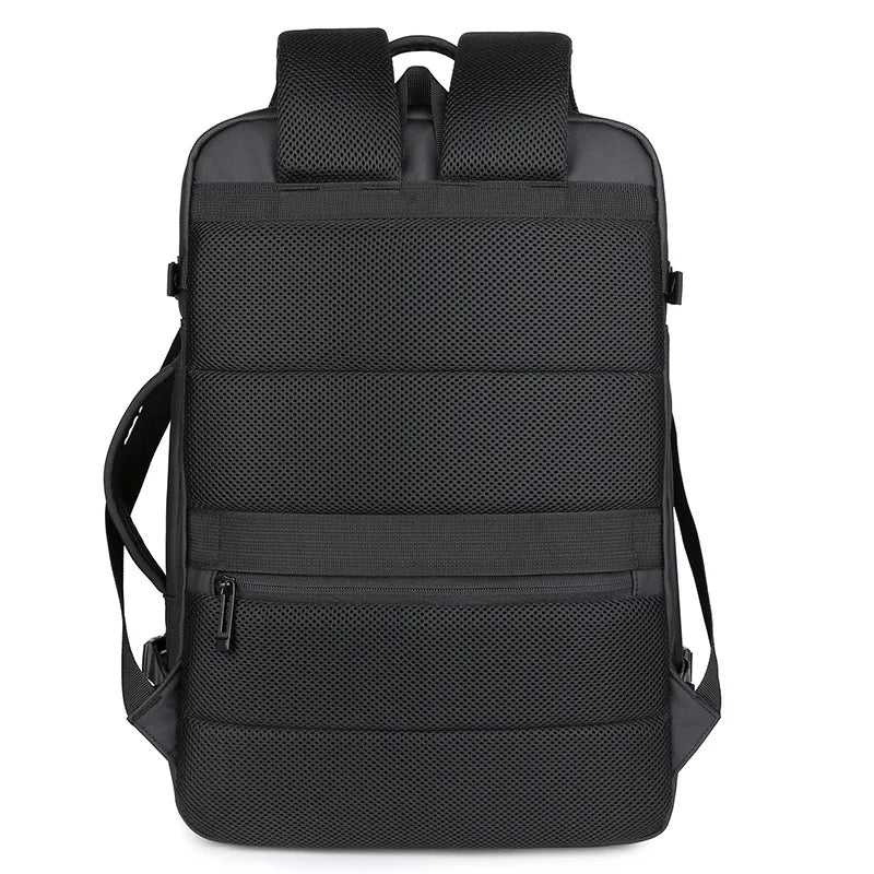 Expandable 17-inch Men’s Laptop Backpack – Waterproof Notebook Bag with USB, Schoolbag, Sports Travel Backpack for Men