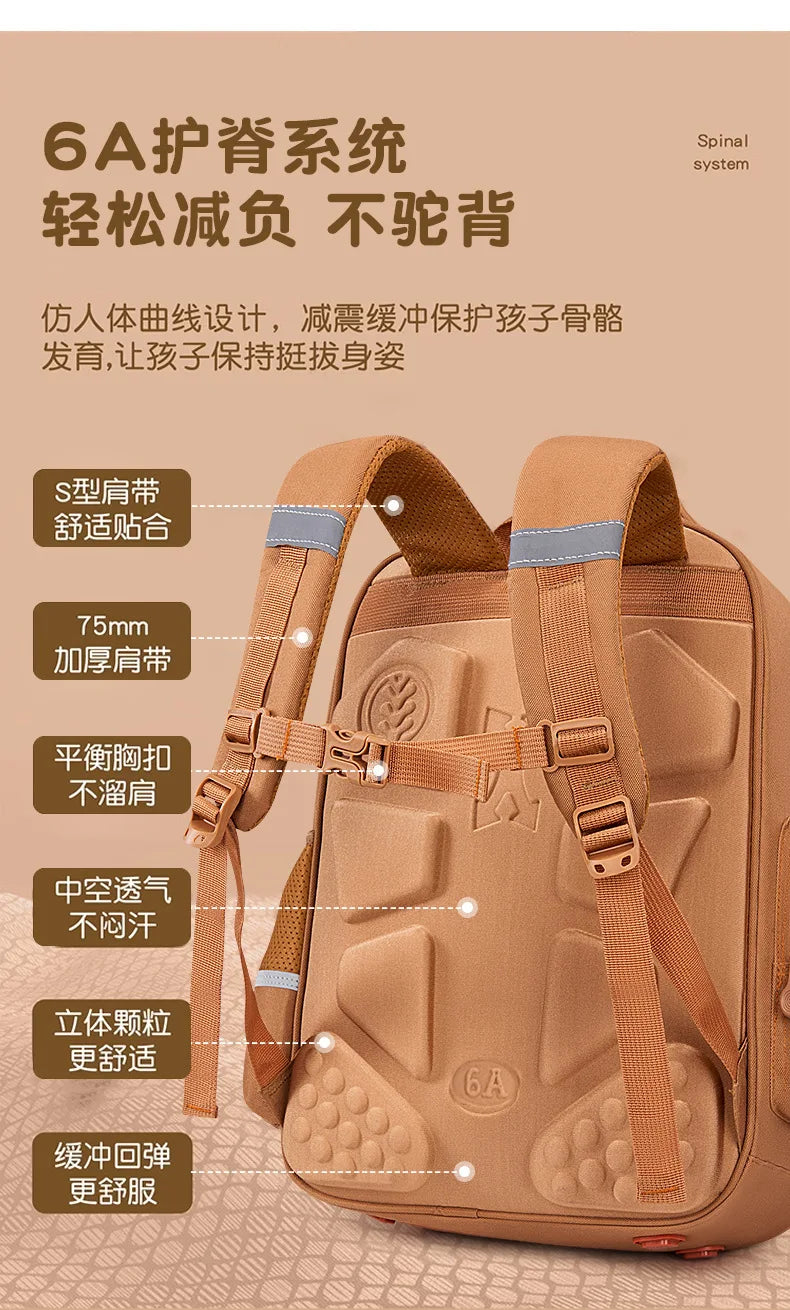 Large Waterproof Orthopedic School Backpack – Durable & Comfortable Book Bag for Boys & Kids!