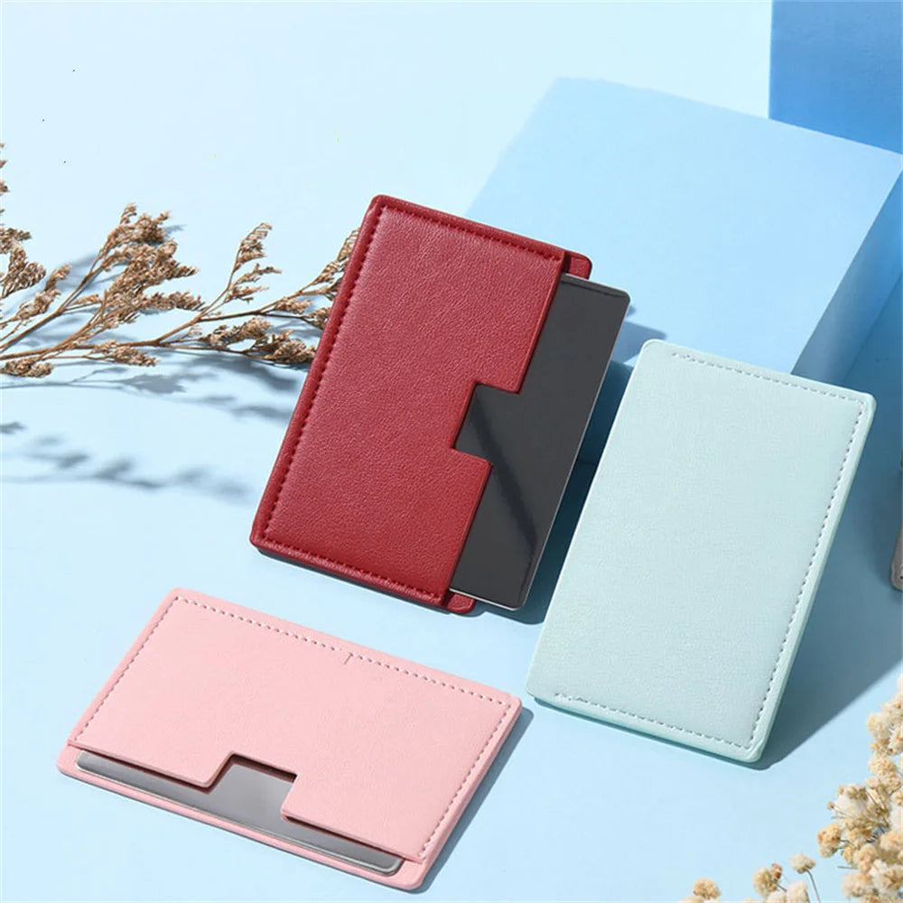Stainless Steel Mini Card Mirror – Unbreakable, Shatterproof & Portable Pocket Makeup Mirror
