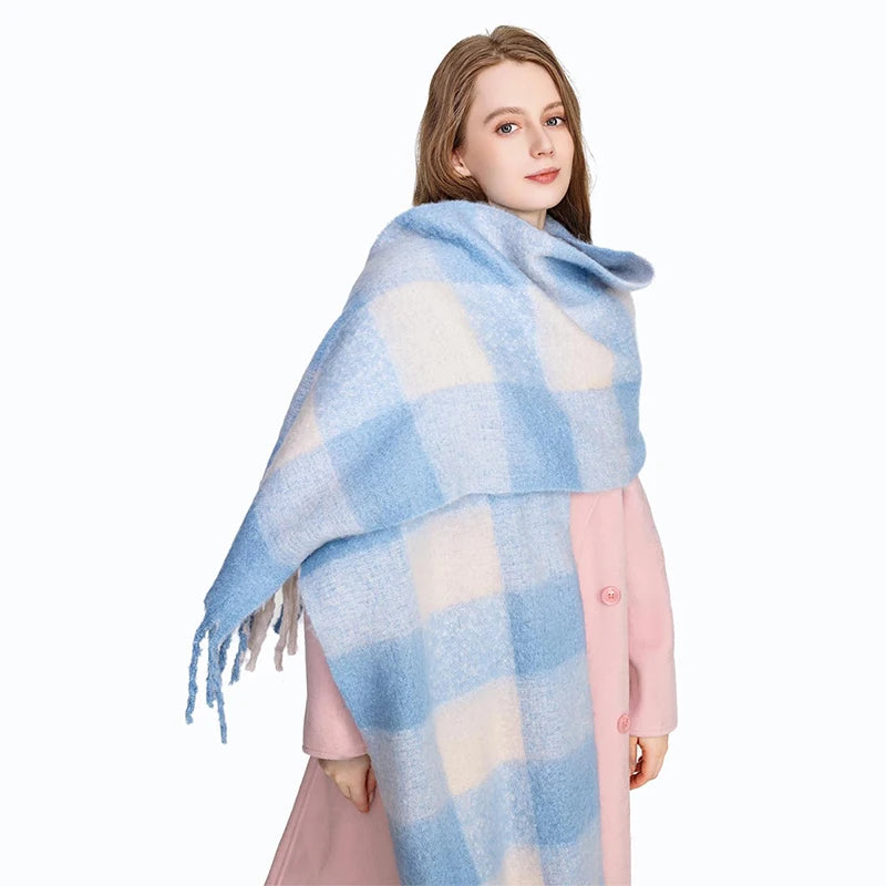 Luxury Cashmere-Feel Winter Scarf – Soft, Warm & Elegant Shawl Wrap with Tassels for Women!