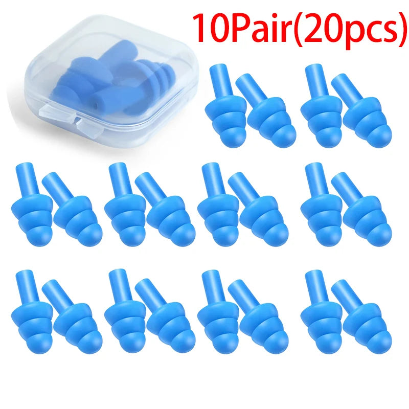 🌙 Sleep Soundly & Swim Safely – Waterproof Noise-Cancelling Silicone Earplugs with Convenient Carry Box! 🏊✨