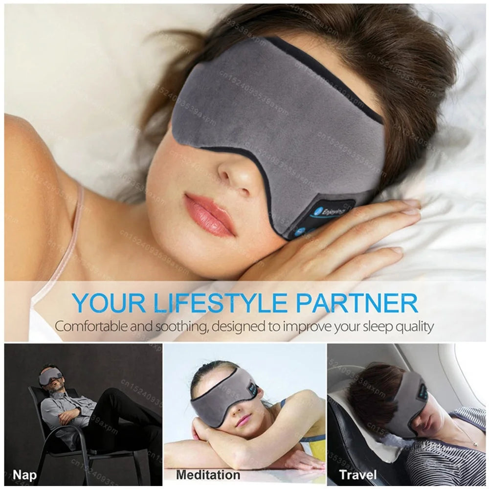 3D Eye Mask Music Play Sleeping Headphones with Speaker Mask for Sleep Headphones Bluetooth Sleeping Mask Sleep Shade Cover