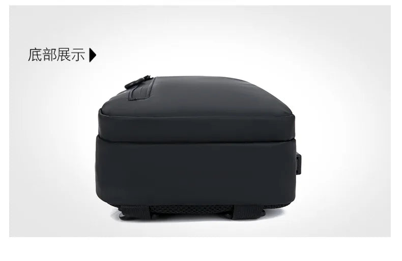 Stylish Men's Crossbody Bag – Waterproof, USB Charging, Outdoor Casual Chest Bag