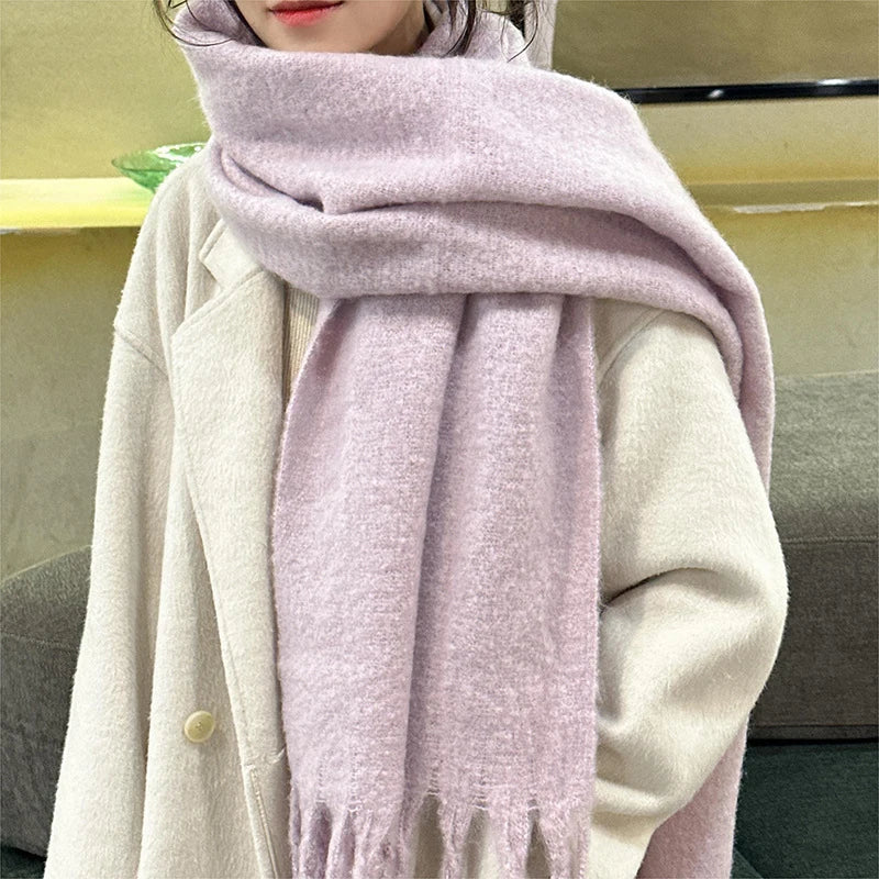 Luxury Cashmere-Feel Winter Scarf – Soft, Warm & Stylish Shawl Wrap with Tassels for Women!