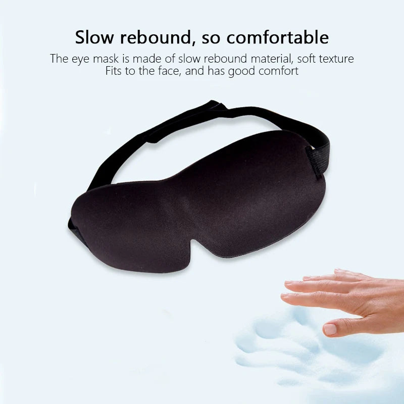3D Sleep Mask Natural Sleeping Eye Mask Eyeshade Cover Shade Eye Patch Soft Portable Blindfold Travel Eye Shade Sleeping Aid