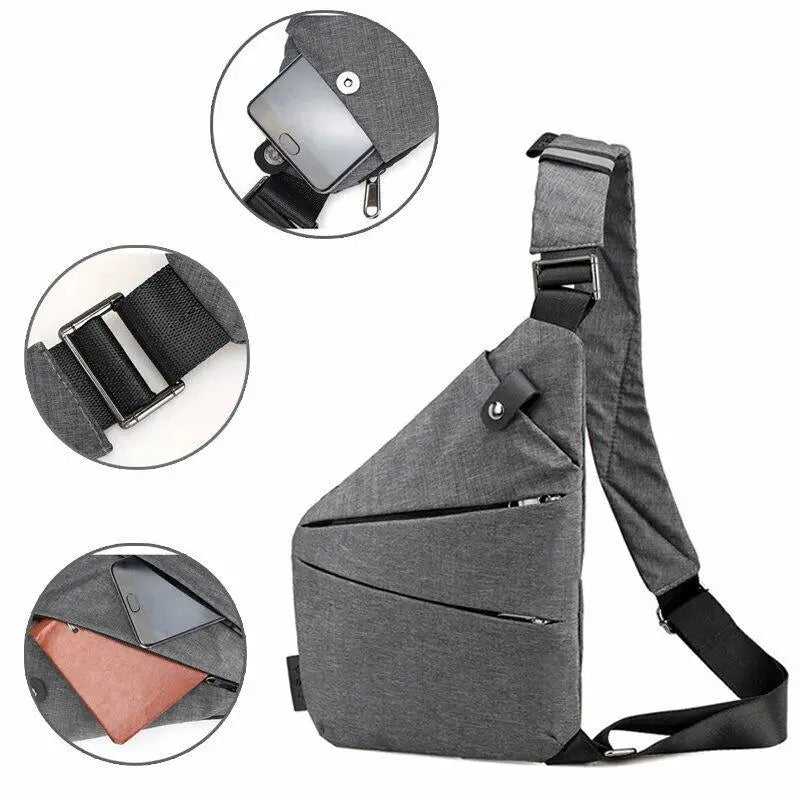 Men's Multifunctional Anti-Theft Chest Bag – Waterproof Crossbody Messenger & Fanny Pack