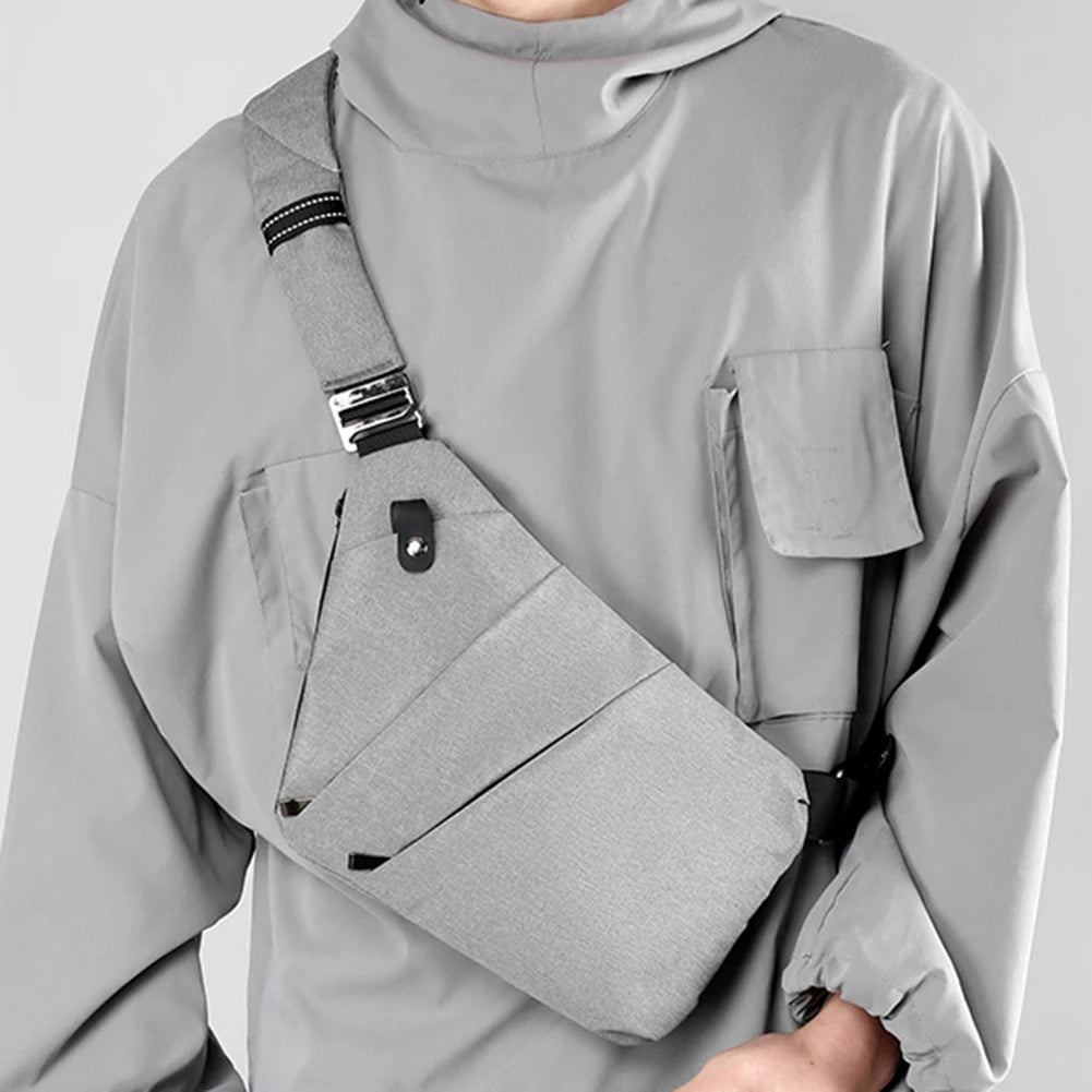 Men's Anti-Theft Travel Crossbody Bag – Mini Waterproof Sling Chest Bag for Everyday Use