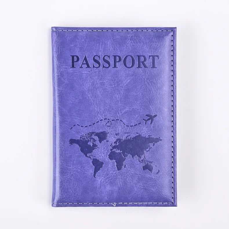 Passport Covers for Women & Men – Letter Print Passport Holder, Flight Ticket Clips, ID & Credit Card Holder, Travel Organizer