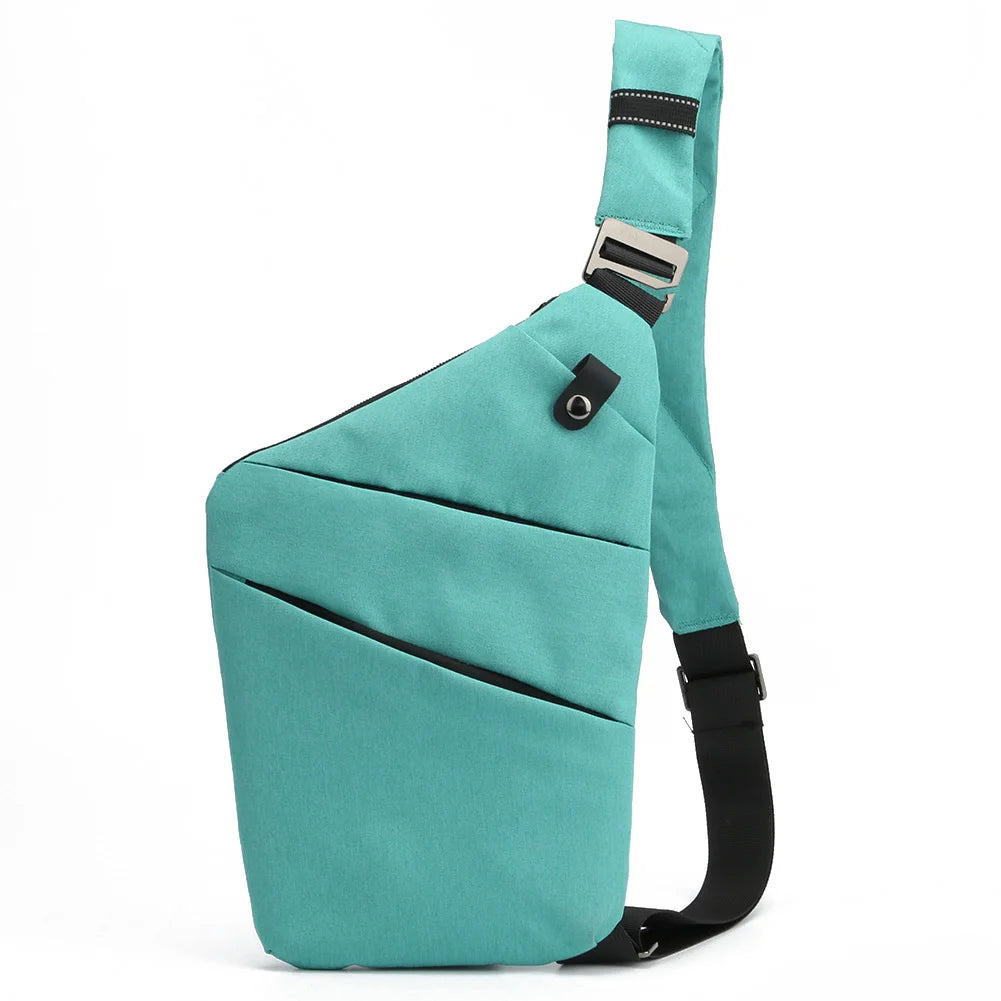 Men's Anti-Theft Travel Crossbody Bag – Mini Waterproof Sling Chest Bag for Everyday Use