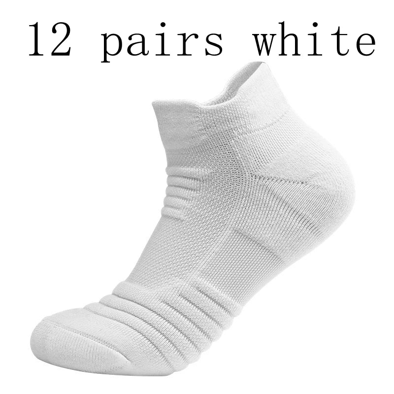 3/6/12 Pairs Mesh Sports Terry Socks – Cushioned, Moisture-Wicking Socks for Running, Hiking & Cycling