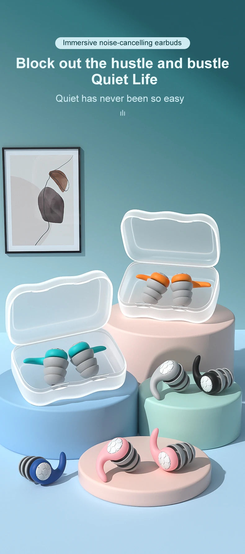 🌙 Sleep Peacefully Anywhere – Soft, Waterproof Noise-Reduction Earplugs for Ultimate Comfort & Quiet! 💤✨