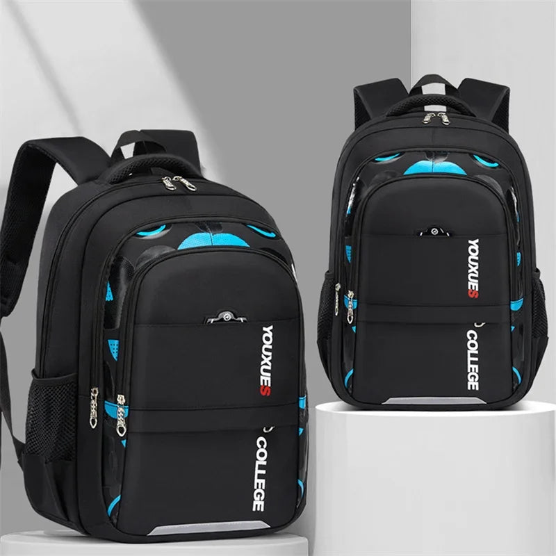 Waterproof Primary School Backpack – Durable & Spacious Book Bag for Teen Boys!