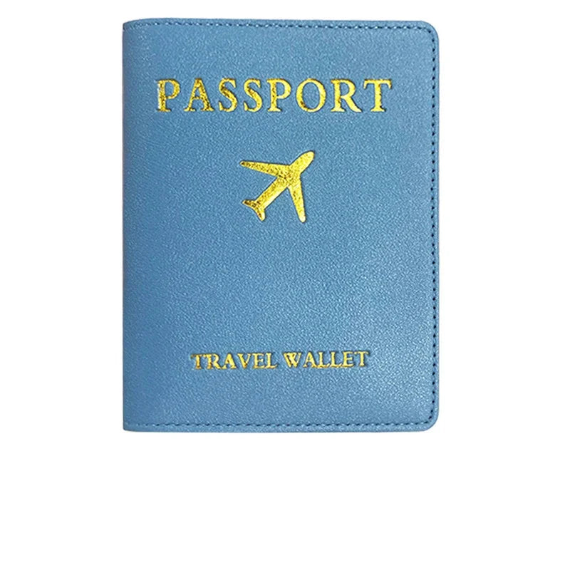 1PCS PU Leather Passport Holder Case – New Women & Men Passport Cover, Wallet, Travel Bank Card Document Bag