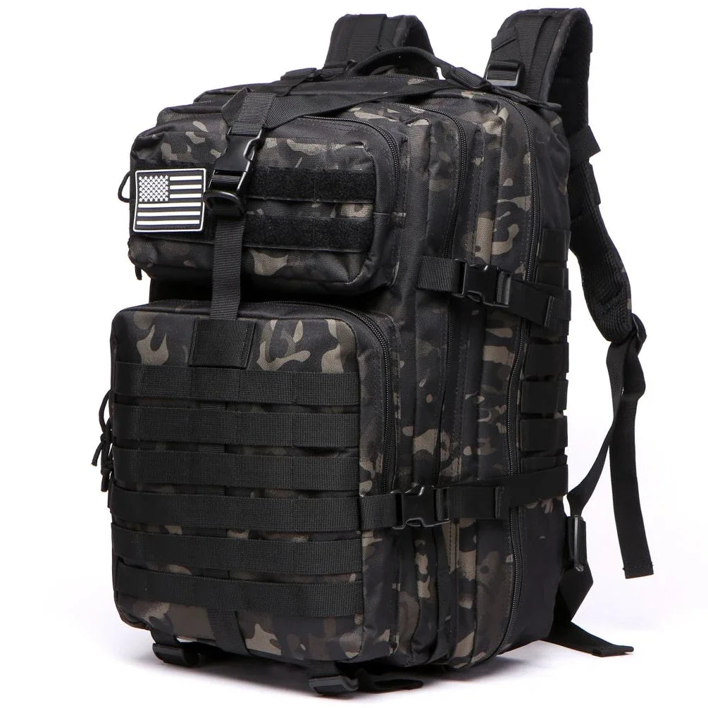 1000D Nylon Waterproof Tactical Backpack – Outdoor Rucksack for Camping, Hiking, Trekking, Fishing & Hunting (25L/50L)
