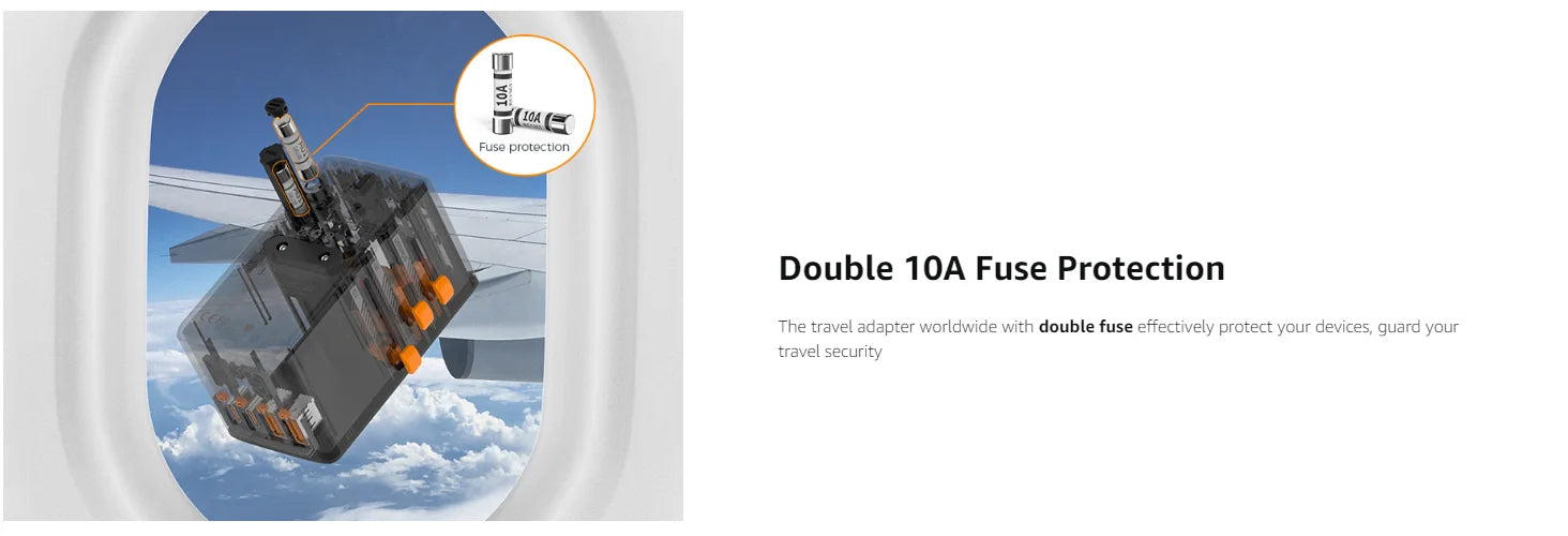 TESSAN 100W GaN Universal Travel Adapter – Fast Charging USB & Type-C Plug for EU/UK/US/AU!