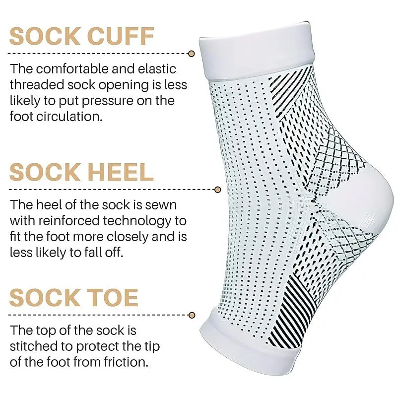 Neuropathy Compression Socks – Pain Relief Ankle Brace for Tendonitis & Swelling