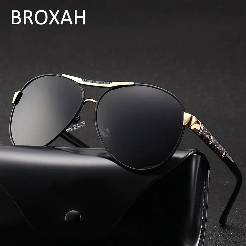 Retro Pilot Polarized Sunglasses – UV400 Alloy Frame Shades for Men & Women ✨🚘