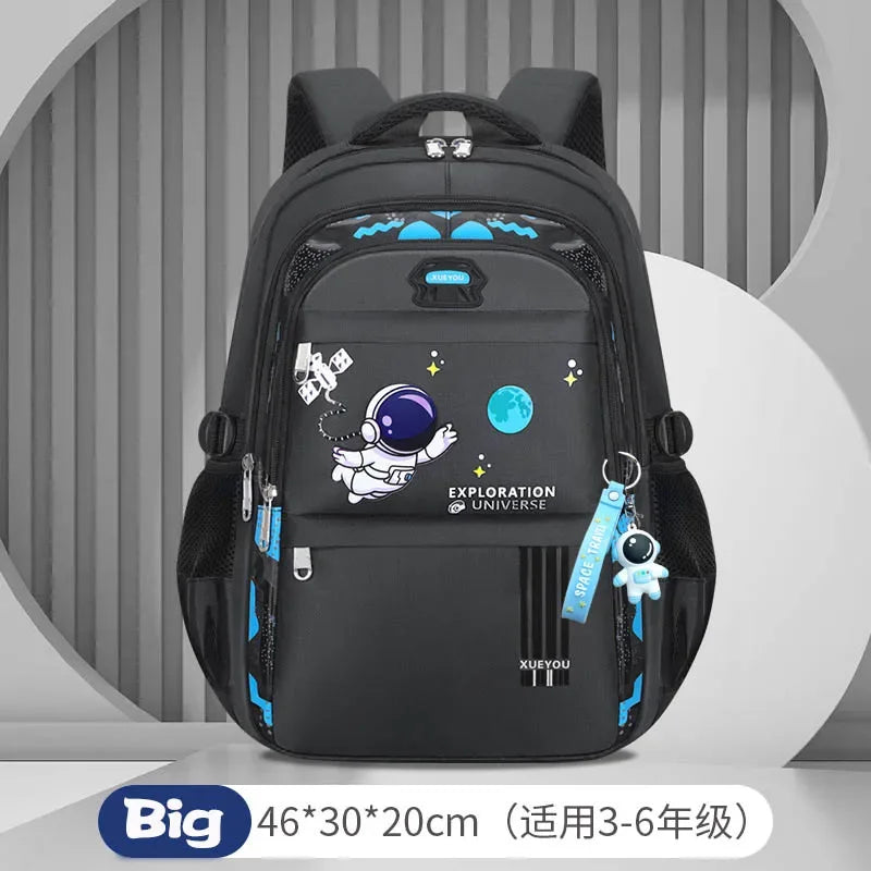 Astronaut-Themed Waterproof School Backpack – Lightweight, Spacious & Spinal Protection Design for Boys!