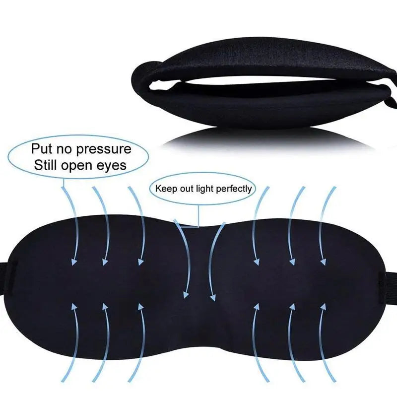 3D Sleep Mask Natural Sleeping Eye Mask Eyeshade Cover Shade Eye Patch Soft Portable Blindfold Travel Eye Shade Sleeping Aid
