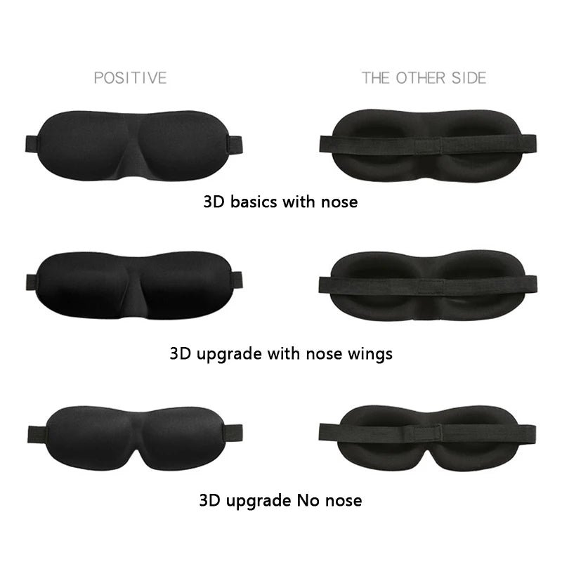 3D Sleep Mask Natural Sleeping Eye Mask Eyeshade Cover Shade Eye Patch Soft Portable Blindfold Travel Eye Shade Sleeping Aid