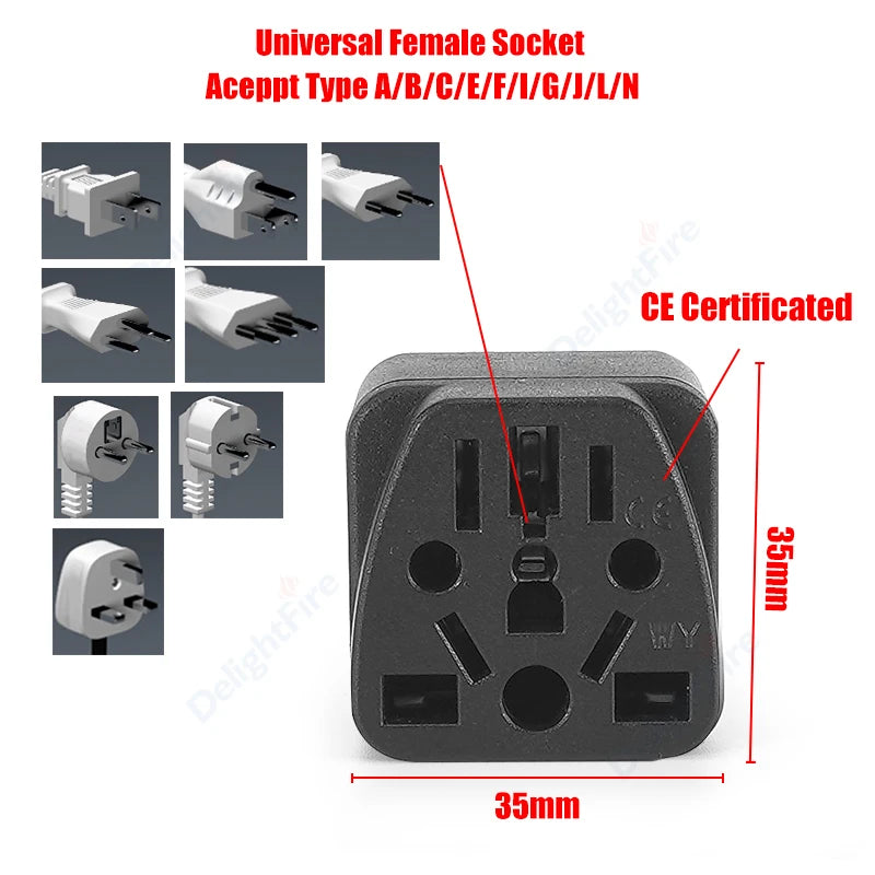 10A UK Plug Adapter – Type G Universal Travel Charger | EU/US/AU to UK Converter for British, Singapore, Malaysia Power Sockets