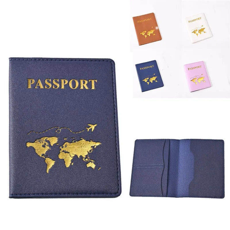 New Simple Fashion Passport Cover Thin Slim Travel Passport Holder Wallet Gift PU Leather Card Case Cover Unisex