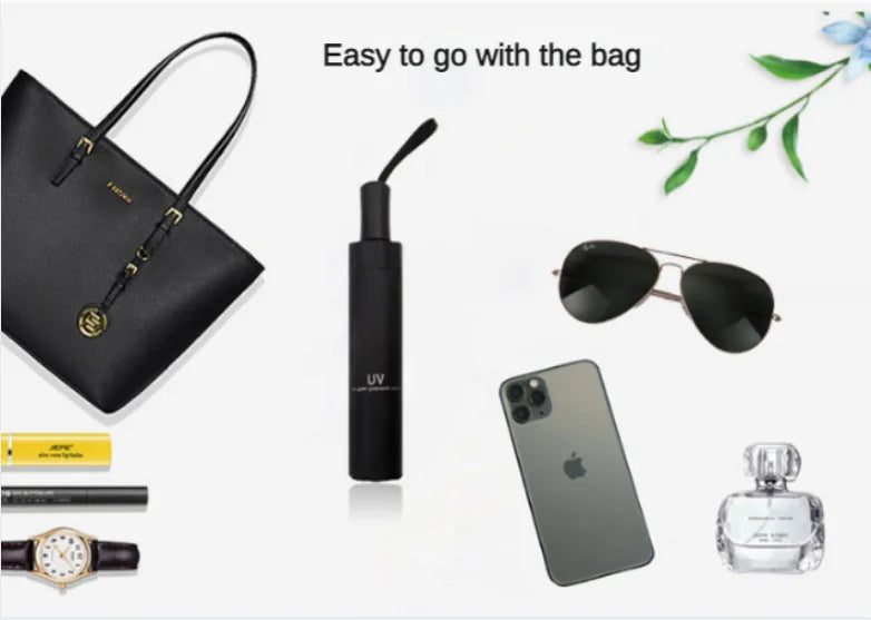 ☀️☔ Travel-Ready Mini Folding Umbrella – Compact, UV Protective & Windproof for Sun & Rain! 🌦️✨