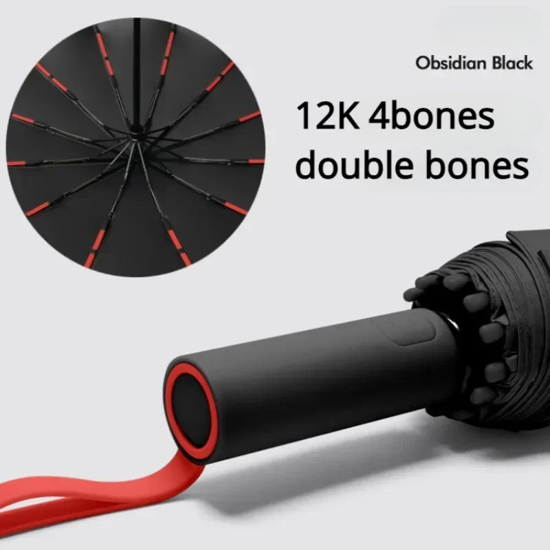 ☔ 72-Bone Windproof Automatic Umbrella – Reinforced, Large & UV-Protective for Ultimate Storm Protection! ☀️🌪️✨