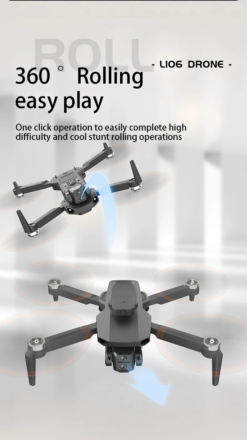 L106 MAX Brushless Dual Camera Drone – 360° Obstacle Avoidance, 2.4GHz RC Quadcopter with HD Camera