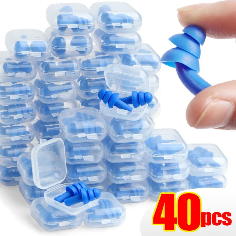 🌙 Sleep Soundly & Swim Safely – Waterproof Noise-Cancelling Silicone Earplugs with Convenient Carry Box! 🏊✨