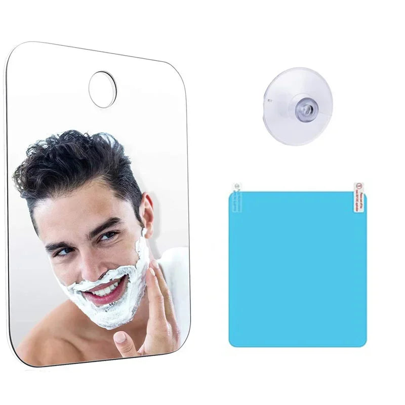 Fog-Free Acrylic Travel Mirror – Unbreakable Wall Suction Mirror for Shaving & Makeup