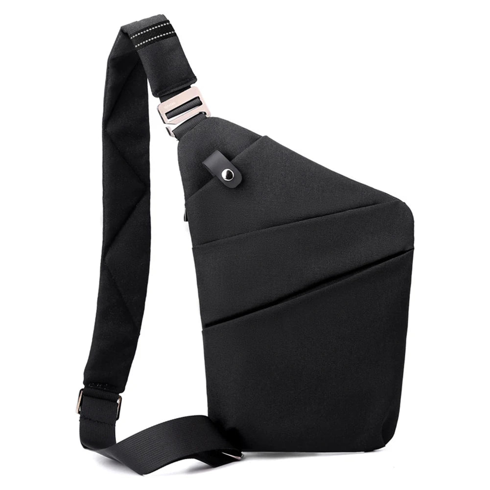 Men's Anti-Theft Travel Crossbody Bag – Mini Waterproof Sling Chest Bag for Everyday Use