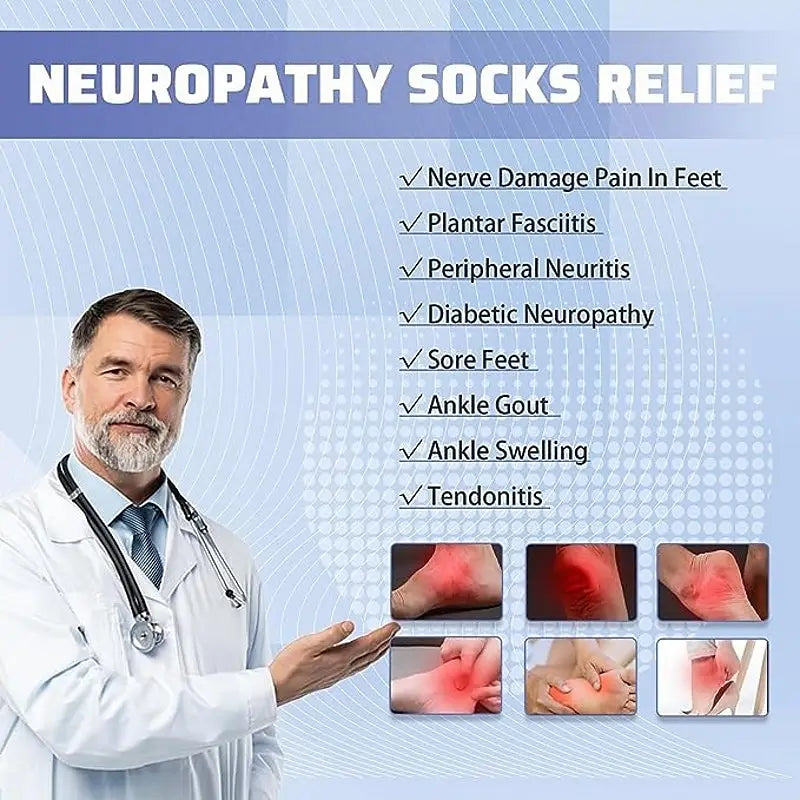 Neuropathy Compression Socks – Pain Relief Ankle Brace for Tendonitis & Swelling