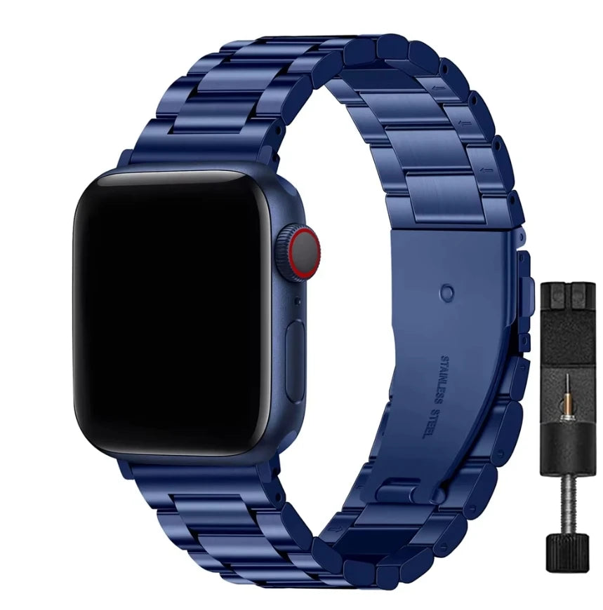 Premium Stainless Steel Strap for Apple Watch – Elegant Metal Bracelet (Ultra/Series 10/9) ✨