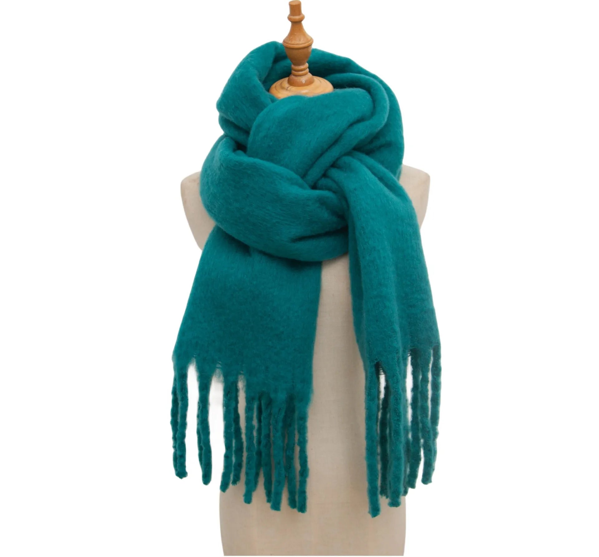 Luxury Cashmere-Feel Winter Scarf – Soft, Warm & Elegant Shawl Wrap with Tassels for Women!