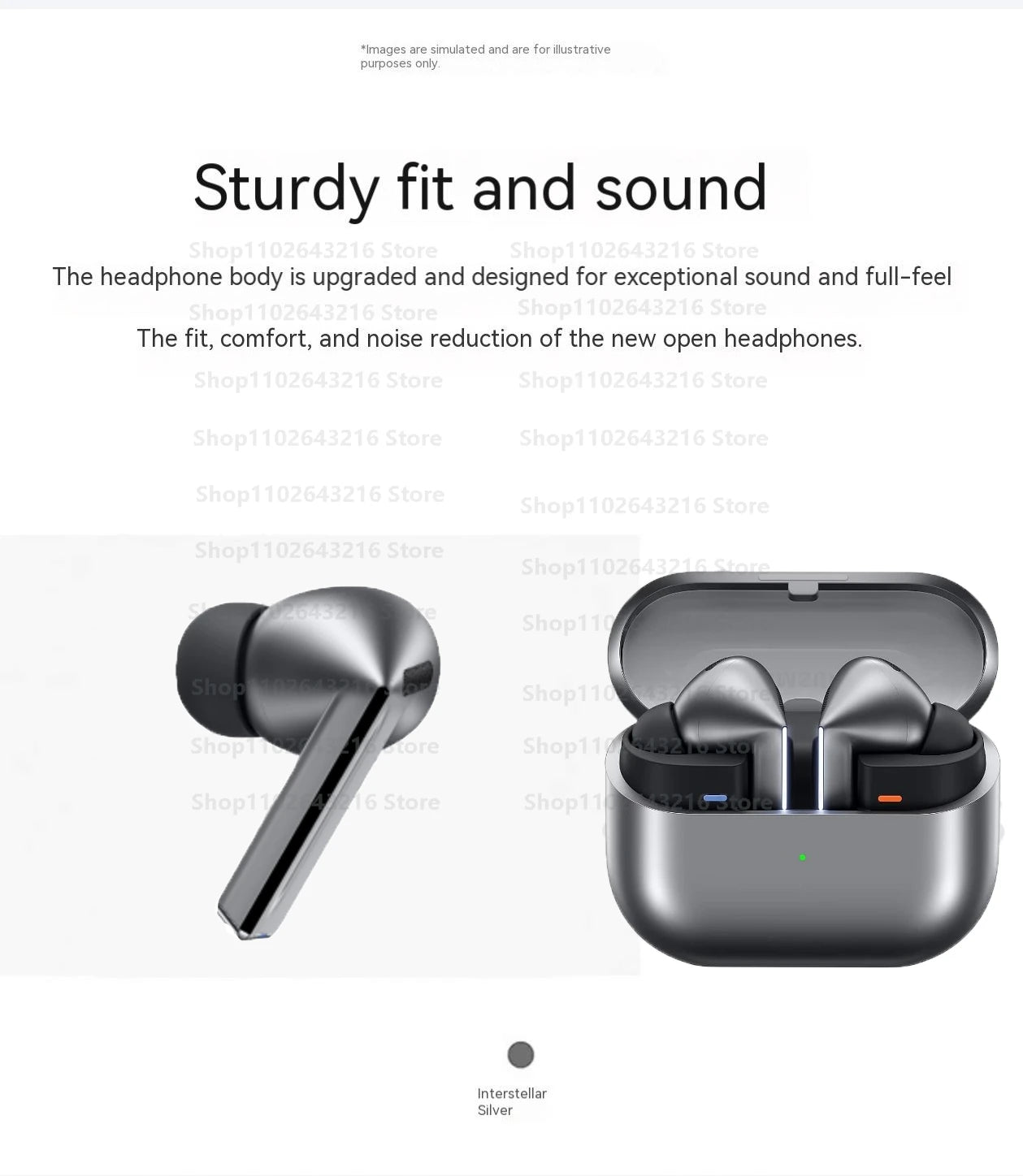 2024 New Buds 3 Pro True Wireless Bluetooth Earphone Headphone HiFi Sound Low Latency Noise Reduction Earbuds for IPhone Android