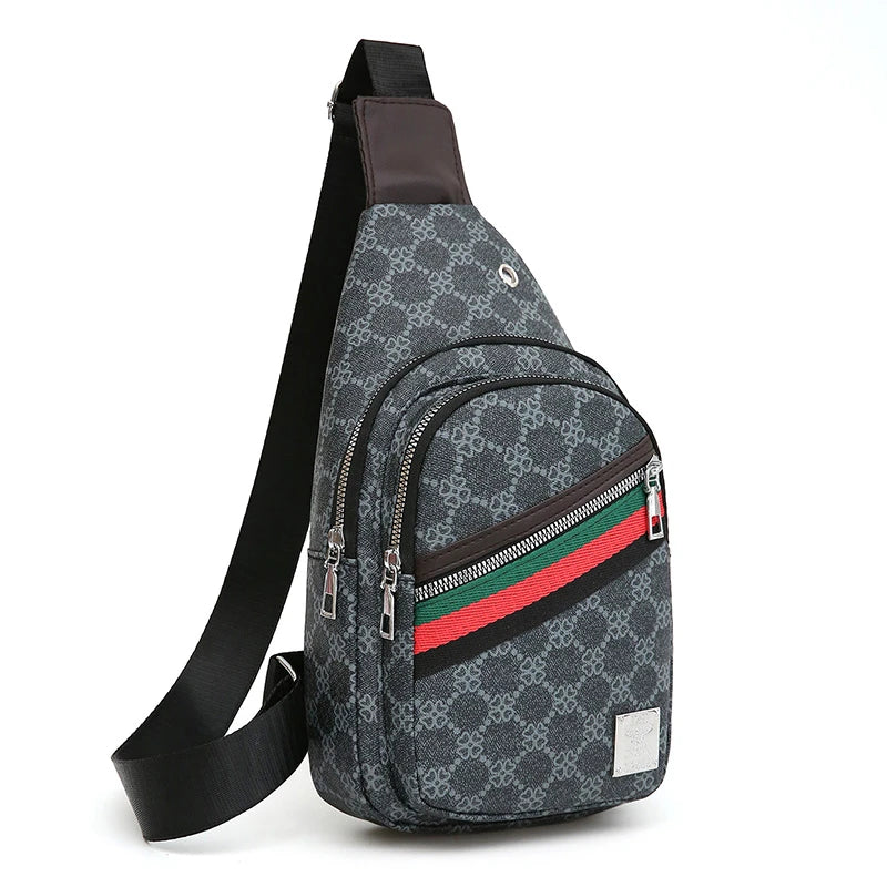 Men's Multifunctional Crossbody Bag – Casual Shoulder Chest Bag with Earphone Hole