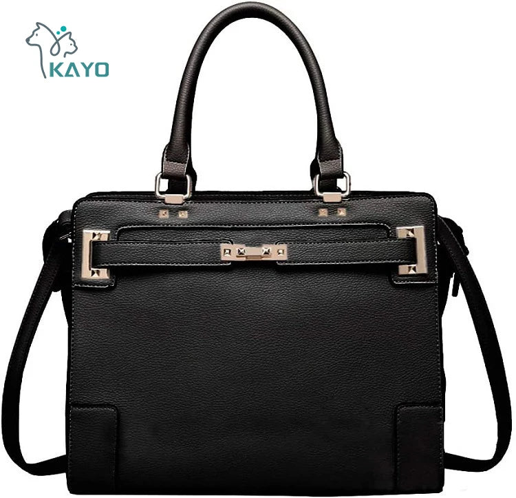Luxury Pet Carrier Dog Cat Carrier Purse Soft-Sided Leather Handbag Pet Bag for Small Dogs Puppy and Cat TSA Airline Approved