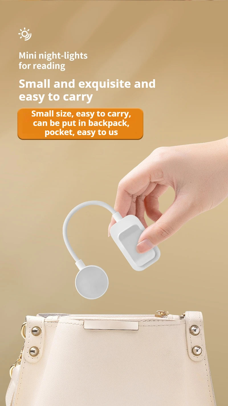 Portable LED Book Light – Eye Protection 360° Clip-On Desk Lamp for Reading, Travel & Bedroom