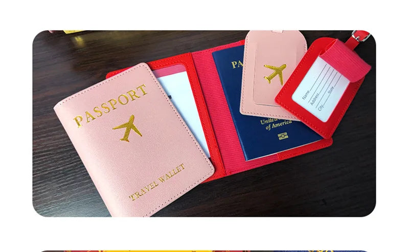1PCS PU Leather Passport Holder Case – New Women & Men Passport Cover, Wallet, Travel Bank Card Document Bag