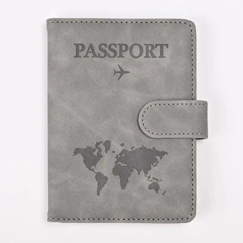 Passport Covers for Women & Men – Letter Print Passport Holder, Flight Ticket Clips, ID & Credit Card Holder, Travel Organizer