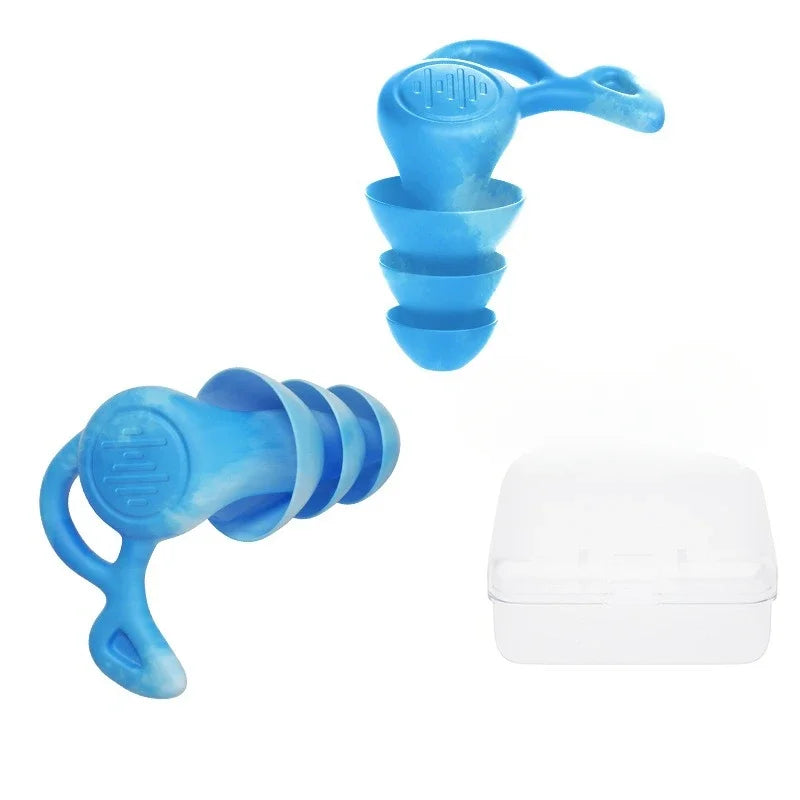 🌊 Ultimate Noise Protection – 3-Layer Waterproof Silicone Earplugs for Sleeping, Swimming & Surfing! 🌙✨