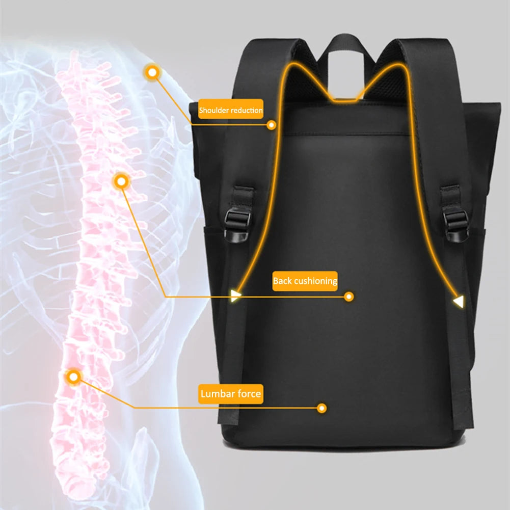 Men's Waterproof Laptop Backpack – Breathable, Large-Capacity Business & Travel Rucksack