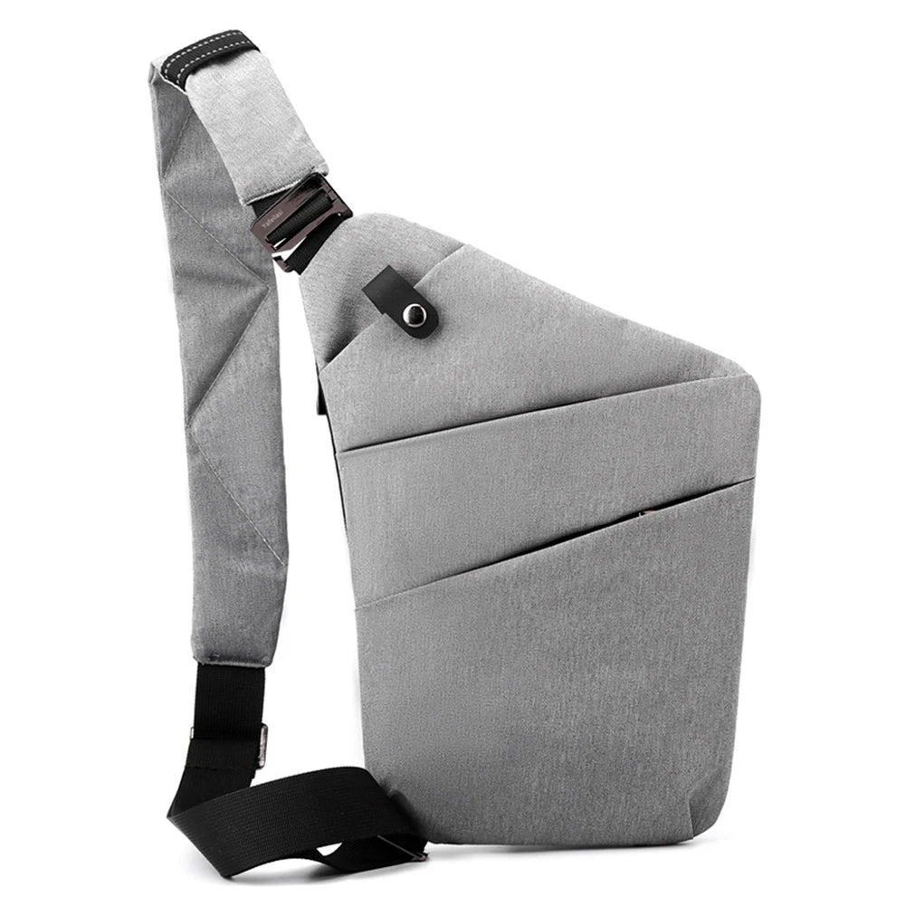 Men's Anti-Theft Travel Crossbody Bag – Mini Waterproof Sling Chest Bag for Everyday Use