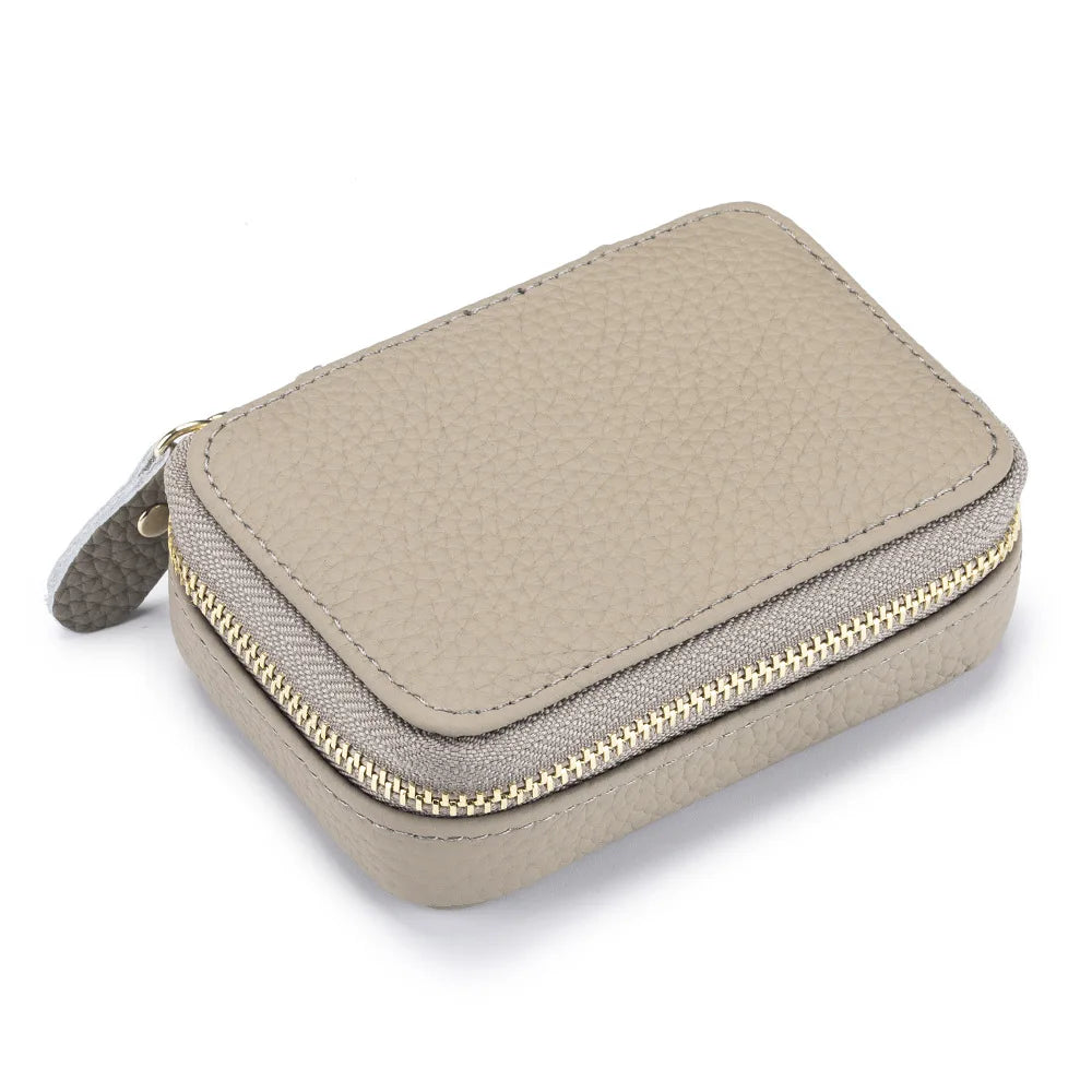 Luxury Mini Lipstick Case with Mirror – Elegant Travel Makeup Bag & Multi-Use Organizer