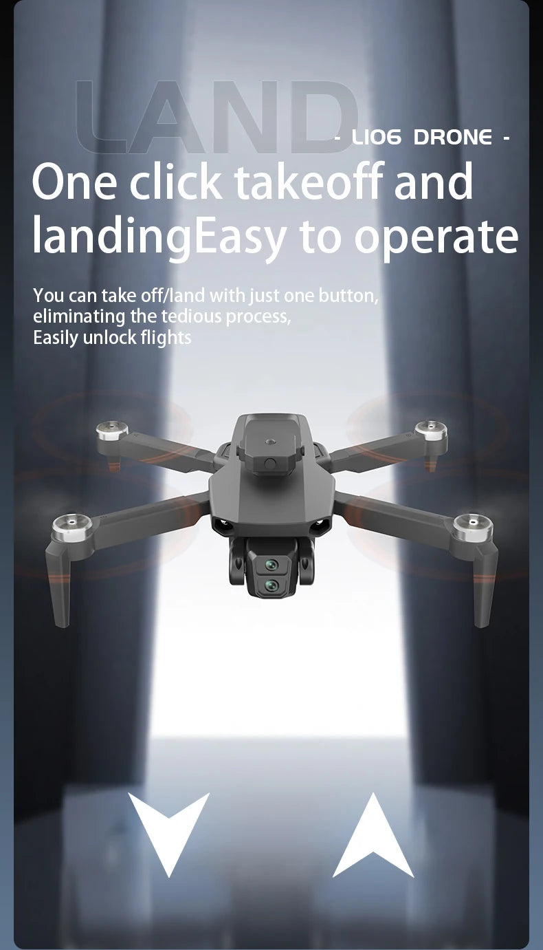 L106 MAX Brushless Dual Camera Drone – 360° Obstacle Avoidance, 2.4GHz RC Quadcopter with HD Camera