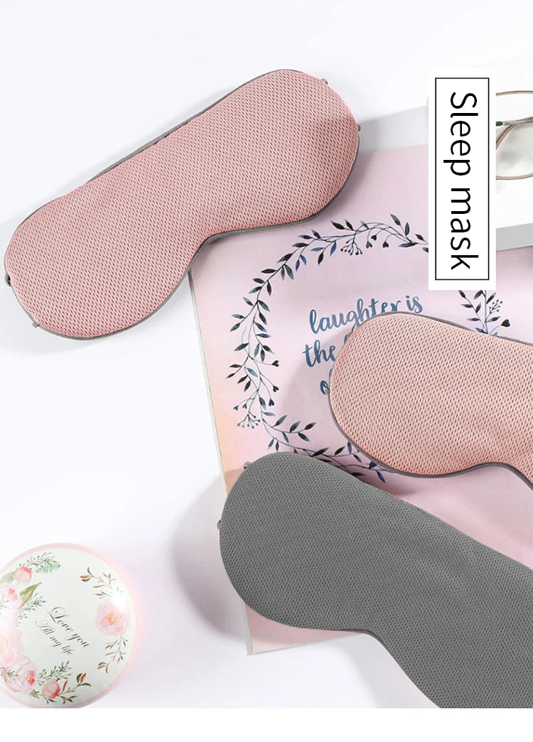 Sleeping Eye Mask Korean Style Ice Silk Warm And Cool Dual Use Adjustable Travel Light Blocking Breathable Eye Mask