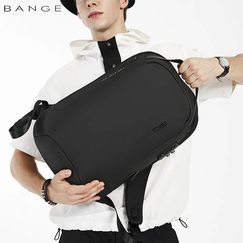 Bange Anti-Theft Backpack for Men – 15.6-inch Laptop Travel Backpack, Fashion Waterproof School Bag